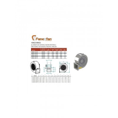 SALYANGOZ FAN ALÜMN.GÖVDE KAGS 125-60 220V.FANEX