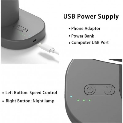 VANTİLATÖR MASA ÜSTÜ USB ŞARJLI 3 KADEMELİ