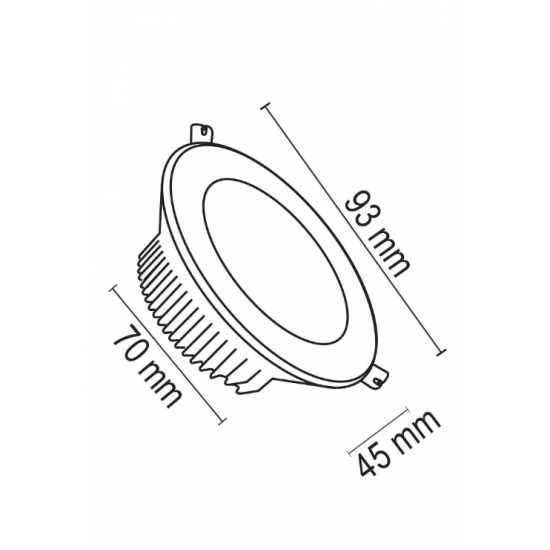 DOWNLIGHT COB LED BEYAZ KASA PC 5W 4000K