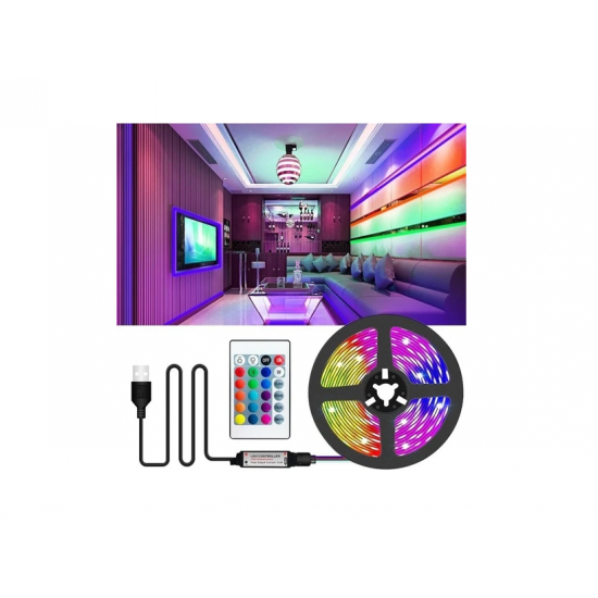 ŞERİT LED RGB TV USB 3 RENK 60 LED/M İÇ MEK 3MT