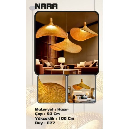 HASIR AVİZE NARA 50CM ŞAPKA MODEL, 4000000006084, [site_name]