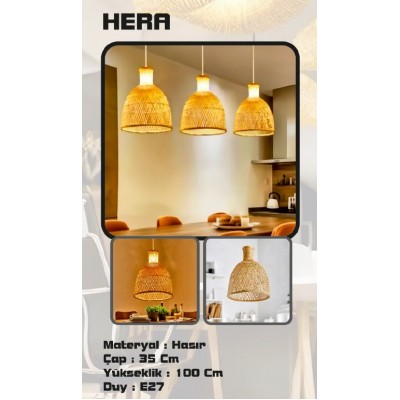 HASIR AVİZE HERA 35CM HUNİ MODEL
