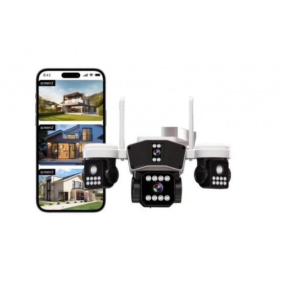 WİFİ KAMERA 6 MP PTZ 3 LENS SD KART O-KAM, 869808020241, [site_name]