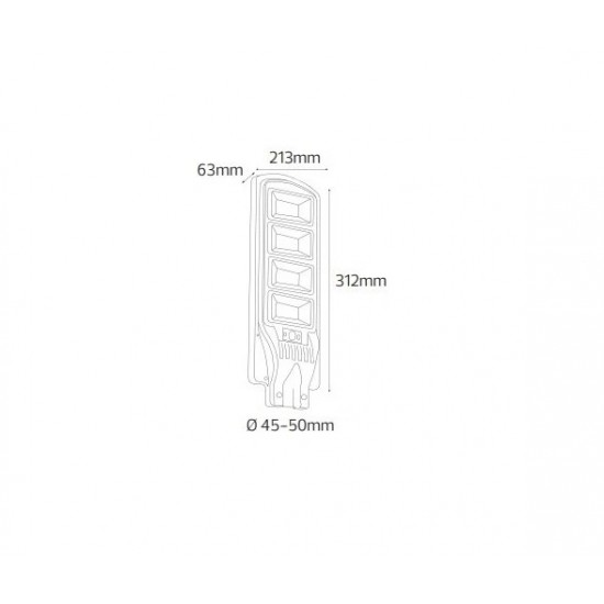 SOLAR LEDLİ SOKAK ARMT. 100 W  KUMANDALI 6400K, 8680985594361, [site_name]