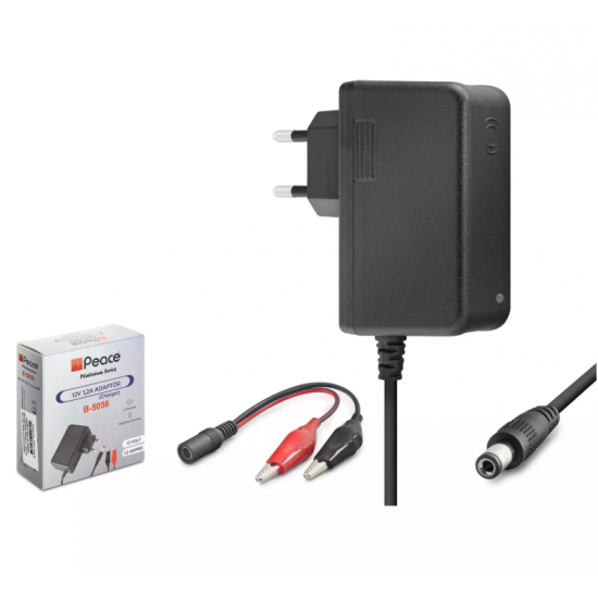 AKÜ ŞARJ ADAPTÖRÜ 12V 1,2 A PEACE