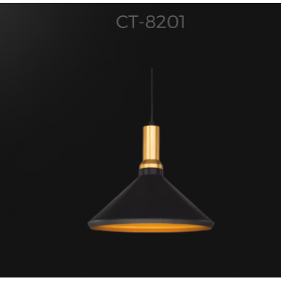 TEKLİ AVİZE DEKORATİF SARKIT SİYAH+GOLD+35CM