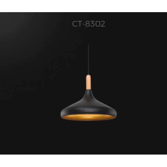 TEKLİ AVİZE DEKORATİF SARKIT SİYAH+BEYAZ+35CM