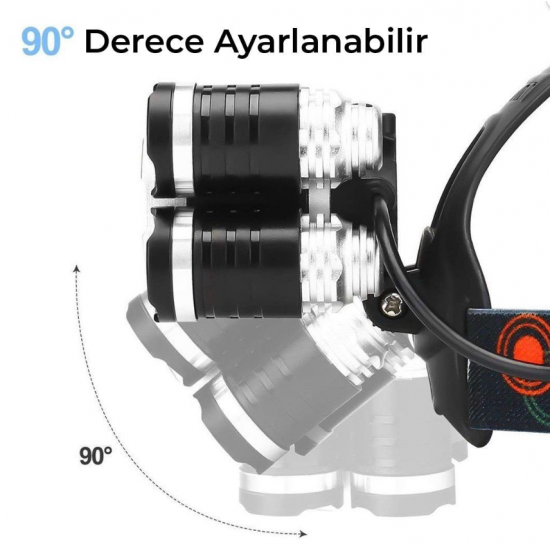 KAFA FENERİ LEDLİ PİLLİ ŞARJ EDİLEBİLİR SU GEÇİRMZ, 8680618337891, [site_name]