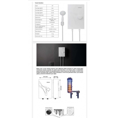 ŞOFBEN BANYO TİPİ SU ISITICI CEMSAN C 7