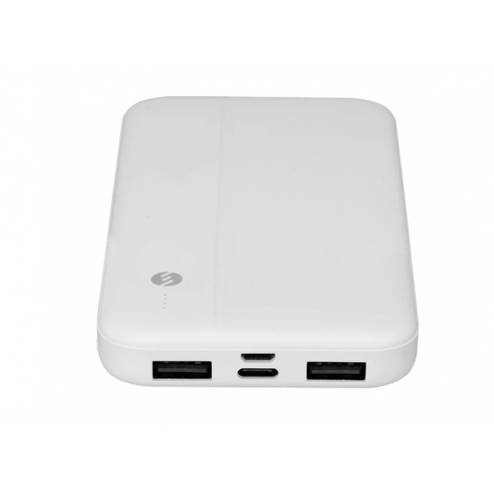 POWERBANK METAL BEYAZ KASA 10.000 MAH 2 USB+TYPE-C