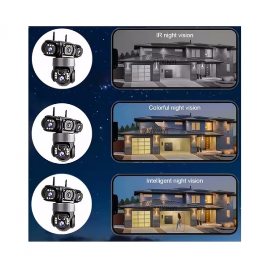 SOLAR AHD KAMERA 4G SİM KARTLI 6MP PTZ 2LENS 3GÖRÜ