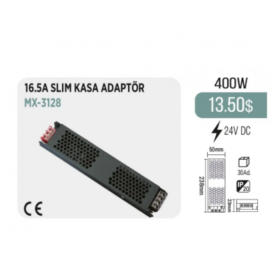 24/16500 mA 400 W DC GÜÇ TARFOSU MAXLED SLİM
