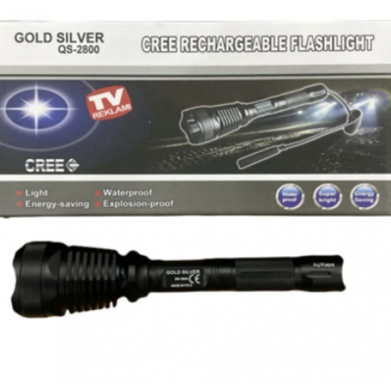 ŞARJLI EL FENERİ LEDLİ 10 W 3 RENK CAM TÜFEK FENER