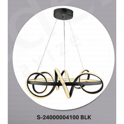 TEKLİ LEDLİ SİYAH AVİZE SEDEF 24000 BLK