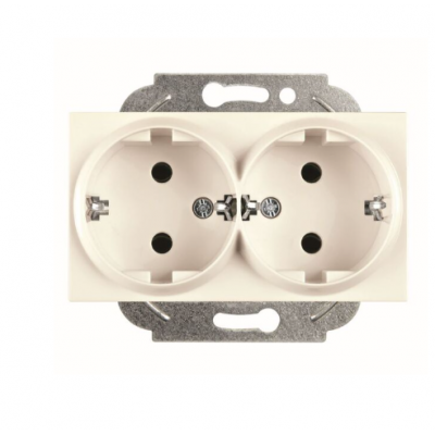 KARRE KREM İKİLİ TOPRAKLI PRİZ