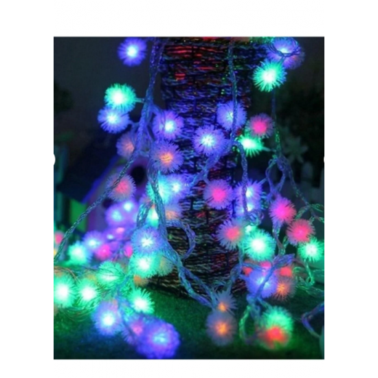 İP LED 5 METRE 220 V GÜNIŞIĞI KAR TANESİ PONPON