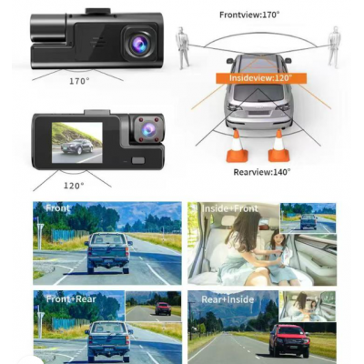 ARAÇ KAMERASI 2" LCD+FHD+ÖN+İÇ+32 GB