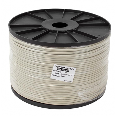 CCTV 1+2 RG59 (2x0,50) KAMERA KABLOSU POWERMASTER