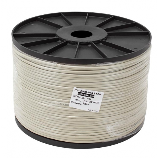 CCTV 1+2 RG59 (2x0,50) KAMERA KABLOSU POWERMASTER, 4000000028826, [site_name]