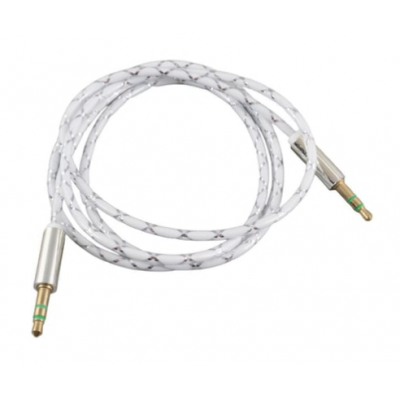 AUX KABLO ERKEK-ERKEK 3.5 MM ÖRGÜLÜ 1 MT