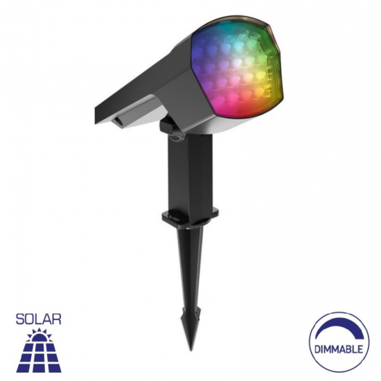 SOLAR LED KAZIKLI ARMATÜR 12W RGB IP65