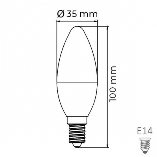 4 W LED AMPÜL E14 6500 K BRAYTRON