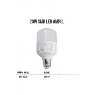 20 W LED AMPÜL E27 6500K ED-SON 20 W LED AMPÜL E27 6500K ED-SON