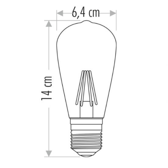 RUSTİK E27 4 W LED AMPÜL ARMUT 2700K CATA