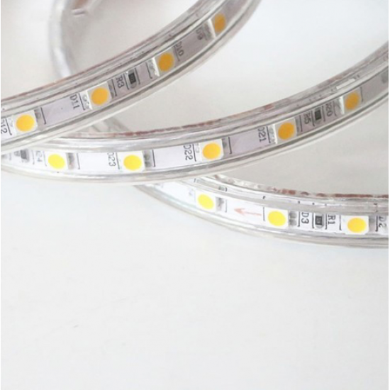 ŞERİT LED 3 ÇİPLİ 220 V 60 LED/Mt  DIŞ MEKAN GÜNIŞ