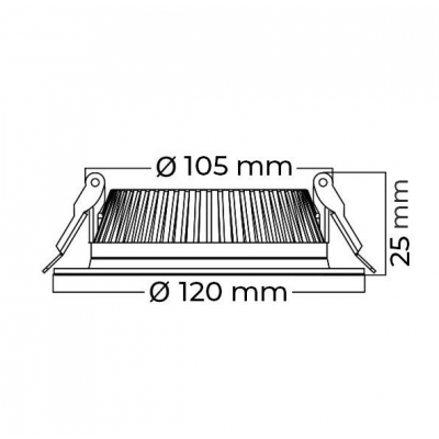 PANEL LED  8 w. YUVARLAK SİYAH KASA 6500K S/ALTI