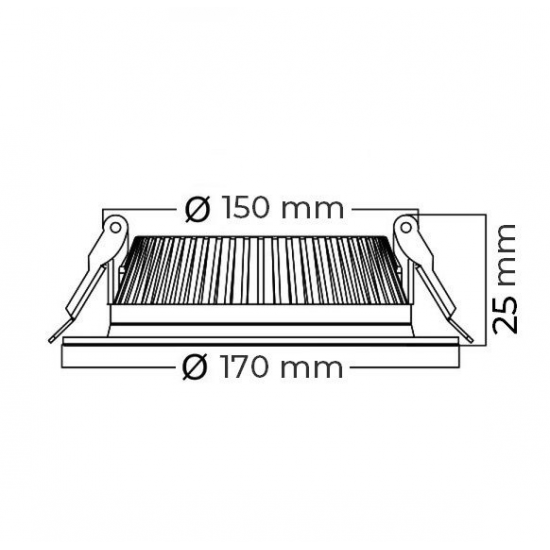 PANEL LED 18 w. YUVARLAK BRAYTRON 4000K S/ALTI