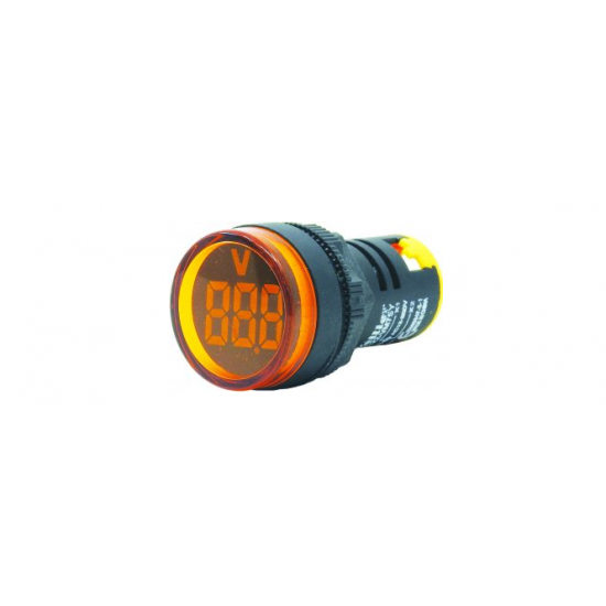 VOLTMETRE GÖSTERGELİ LEDLİ 22 MM 12-500VAC SARI VOLTMETRE GÖSTERGELİ LEDLİ 22 MM 12-500VAC SARI