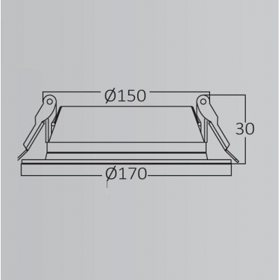 PANEL LED 15 w. YUVARLAK BRAYTRON 3000K S/ALTI