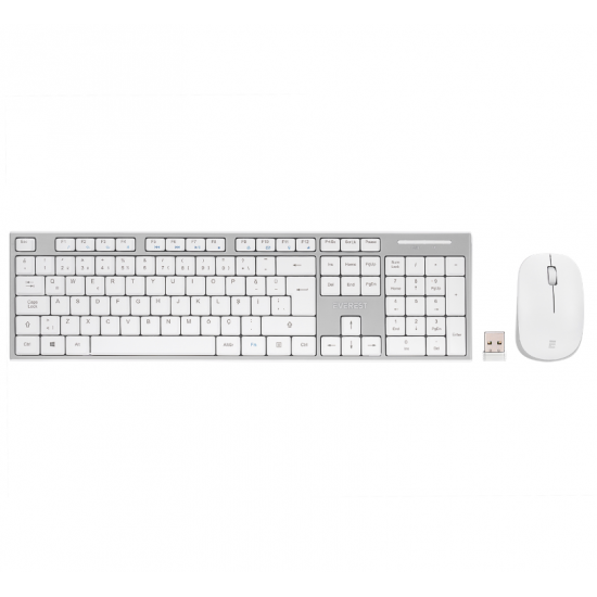 KABLOSUZ Q KLAVYE+MOUSE SET BEYAZ/GRİ MULTİMEDYA