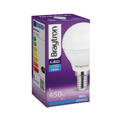 5 w LED AMPÜL  E14 6500K BRAYTRON MİNİ GLOP
