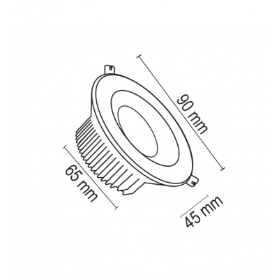 DOWNLIGHT LED SPOT 5 W SİYAH KASA 3200K FORLİFE