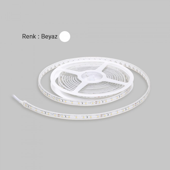 Atlantis Şerit Led Dış Mekan Beyaz 5 Metre Tek Çip DC 12V AK-L4457