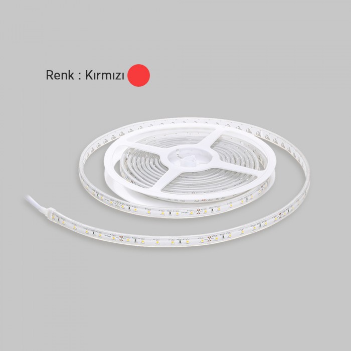 Atlantis Şerit Led Dış Mekan Kırmızı 5 Metre Tek Çip DC 12V AK-L4561