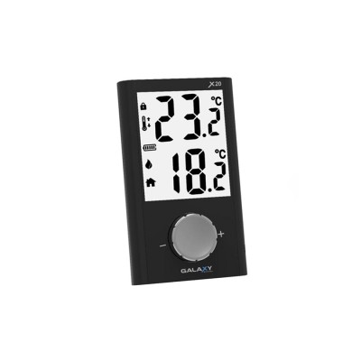 KOMBİ ODA TERMOSTATI SİYAH KABLOSUZ X20