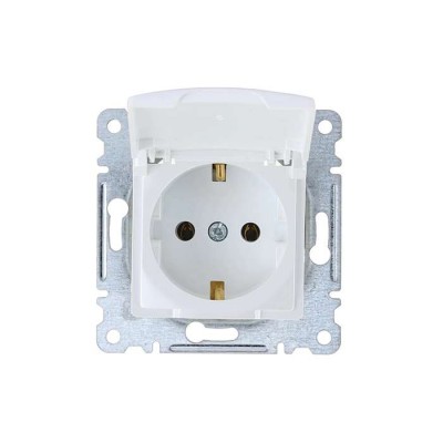 DEFNE BEYAZ KAPAKLI TOPR.PRİZ MODÜL KAPAK