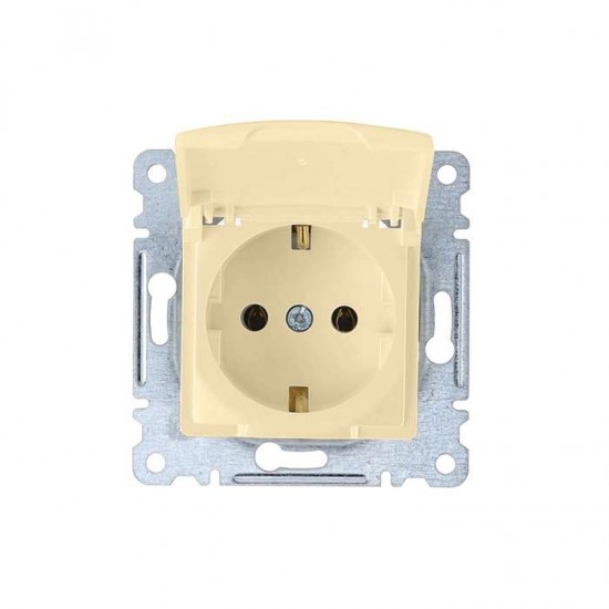 DEFNE KREM KAPAKLI TOPR.PRİZ MODÜL KAPAK, 8694407160966, [site_name]