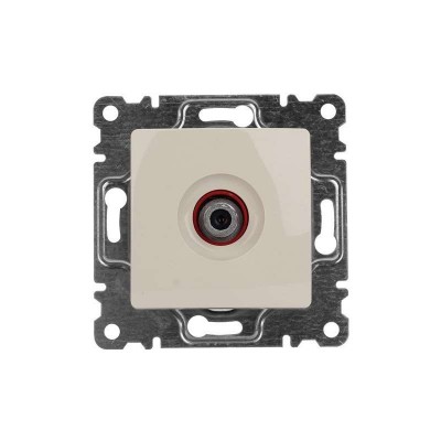 DEFNE KREM UYDU PRİZİ TEKLİ (F KONN) MODÜL KAPAK