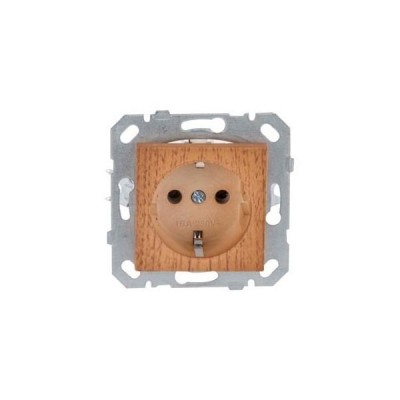 BYOBU CEVİZ TOPRAKLI PRİZ MEKANİK+MODUL