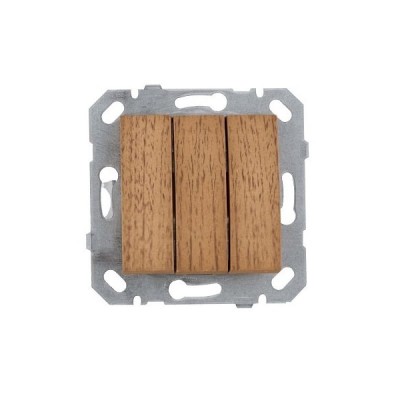 BYOBU CEVİZ ÜÇLÜ ANAHTAR MEKANİK+MODUL