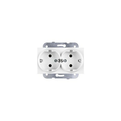 KARRE BEYAZ İKİLİ TOPRAKLI PRİZ