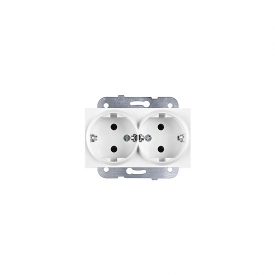 KARRE BEYAZ İKİLİ TOPRAKLI PRİZ, 8691138055837, [site_name]