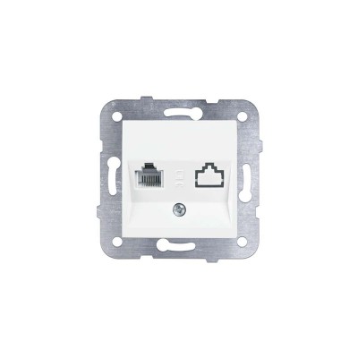 KARRE BEYAZ NUMERİS TEKLİ TELEFON PRİZİ(MODÜL KAP)