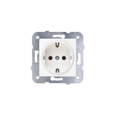 KARRE BEYAZ TOPRAKLI PRİZ (MODÜL KAPAK)