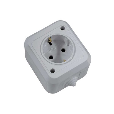 NEMLİYER TOPRAKLI PRİZ MAKEL GRİ