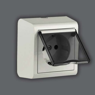 Ovivo Sıva Üstü Kapaklı Topraklı Priz Beyaz 402010000249